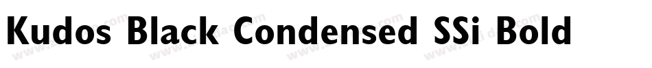 Kudos Black Condensed SSi Bold Condensed字体转换